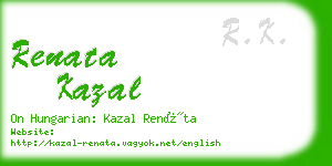 renata kazal business card